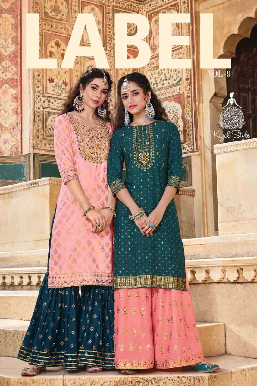FASHION LABEL VOL-9 BY KAJAL STYLE 9001 TO 9006 SERIES WHOLE...
