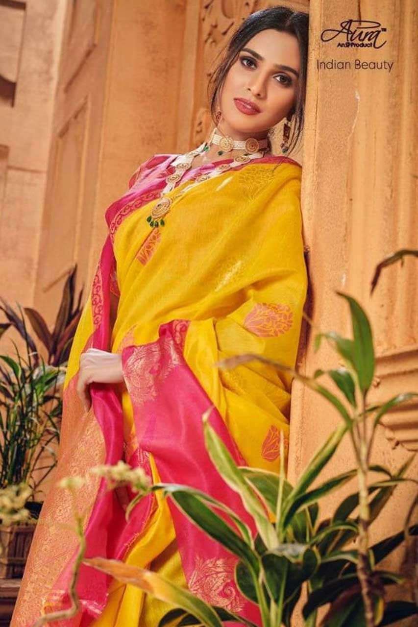 INDIAN BEAUTY BY AURA SAREES 12401 TO 12408 SERIES WHOLESALE...
