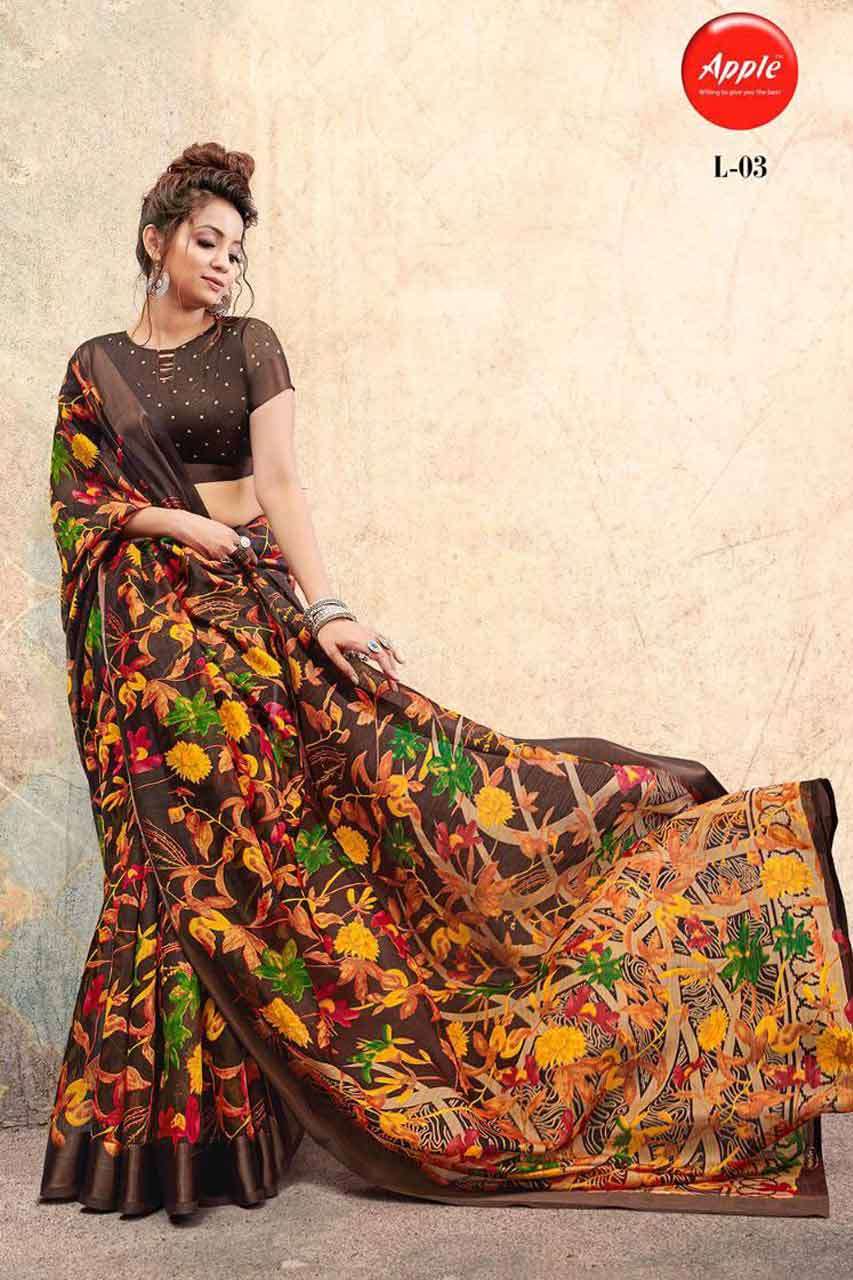 LIVA VOL-1  BY APPLE SAREES 1 TO 12 SERIES WHOLESALE LINEN S...
