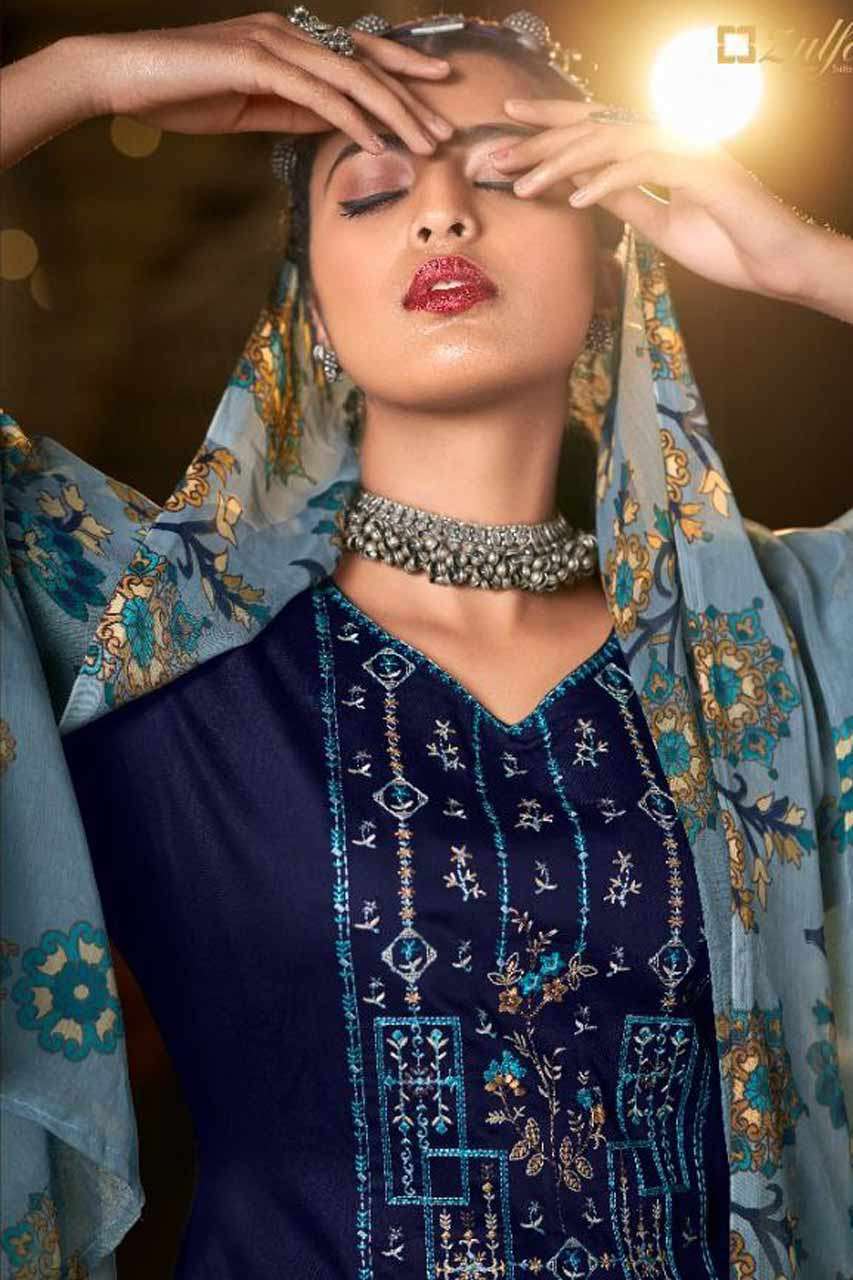 MOHINI VOL-8 BY ZULFAT DESIGNER SUITS 405001 TO 405010 SERIE...