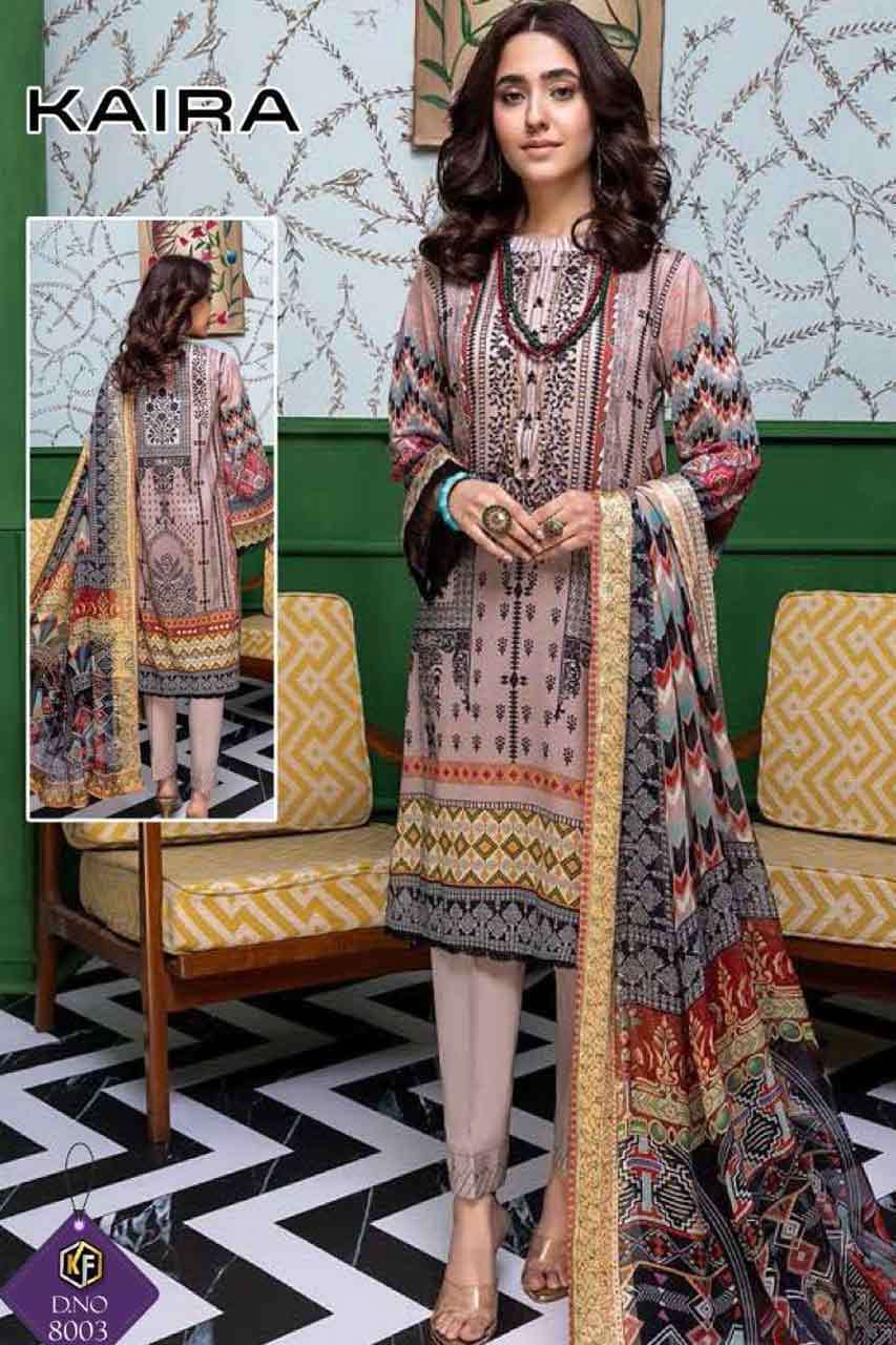 KAIRA VOL-8 BY KEVAL FAB 8001 TO 8004 SERIES WHOLESALE COTTO...