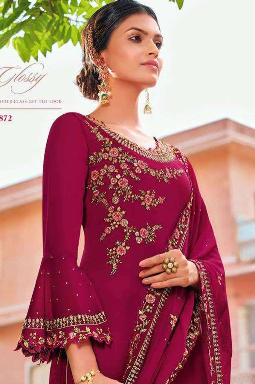 SIRAT BY GLOSSY 1872 TO 1875 SERIES WHOLESALE GEORGETTE SEMI...