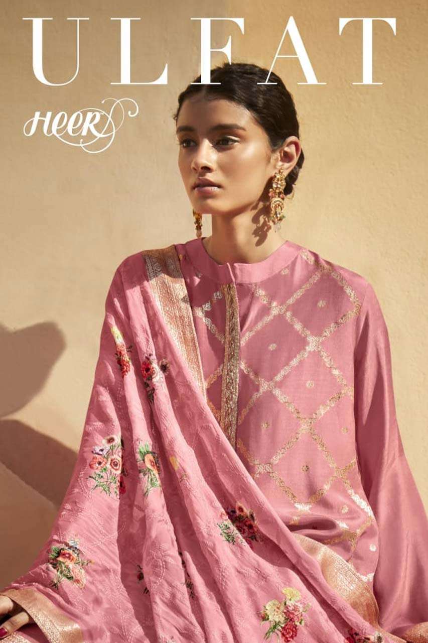 ULFAT BY HEER 8741 TO 8748 SERIES WHOLESALE COTTON SEMI STIT...