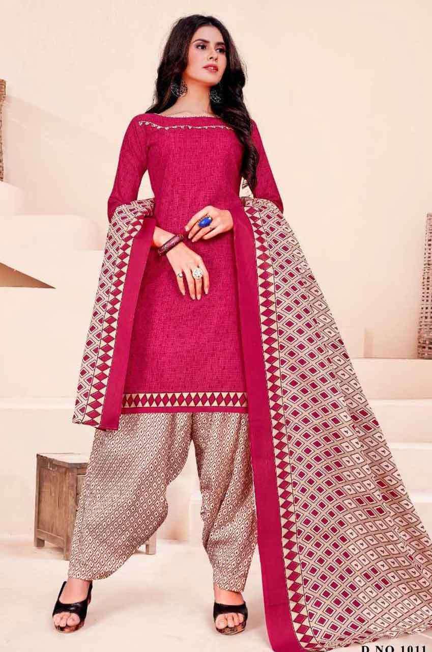 LILLY BY SKT SUITS 1001 TO 1012 SERIES WHOLESALE COTTON SEMI...