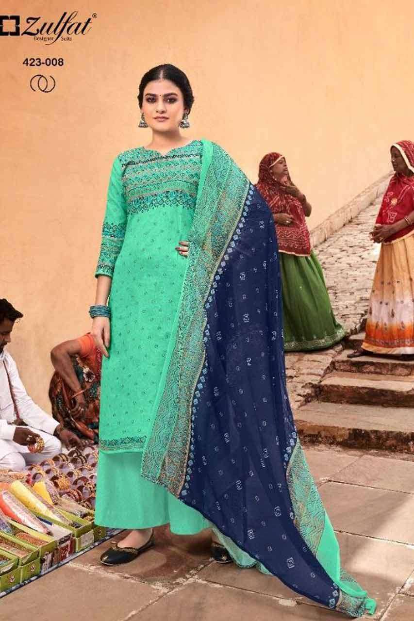 RIYASAT BY ZULFAT DESIGNER SUITS 423001 TO 423010 SERIES WHO...