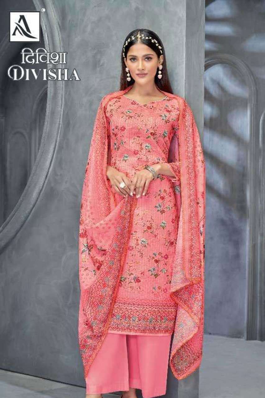 DIVISHAA BY ALOK SUIT 962001 TO 962008 SERIES WHOLESALE COTT...