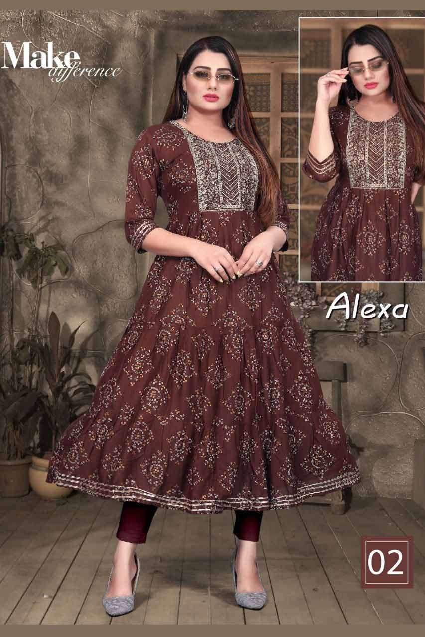 GOLDEN ALEXA BY AAGYA 1 TO 10 SERIES WHOLESALE RAYON FULL ST...