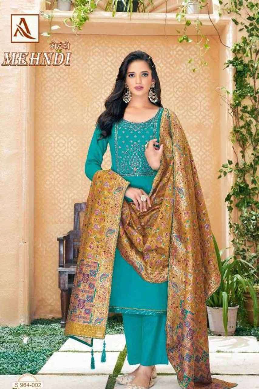 MEHNDI VOL-2 BY ALOK SUIT 964001 TO 964008 SERIES WHOLESALE ...