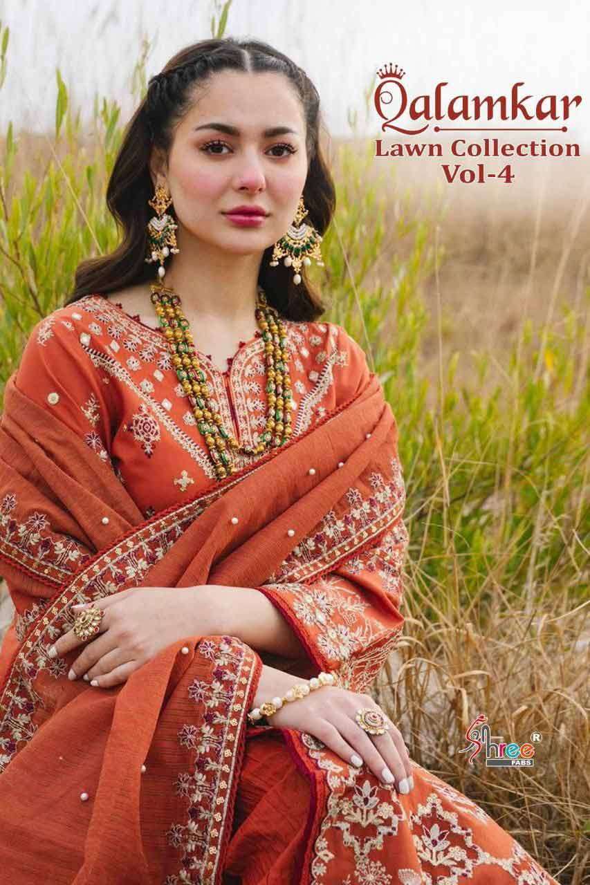 QALAMKAR LAWN COLLECTION VOL-4 BY SHREE FABS 2246 TO 2251 SE...