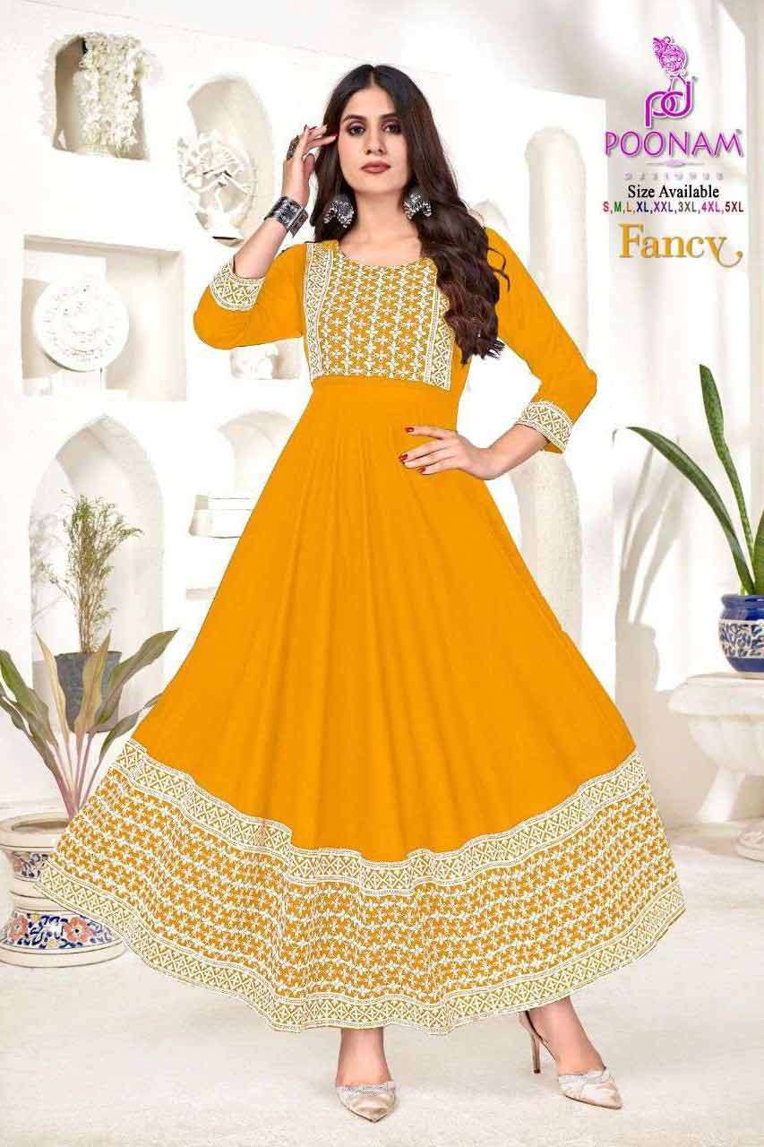 FANCY BY POONAM DESIGNER 1001 TO 1004 SERIES WHOLESALE RAYON...