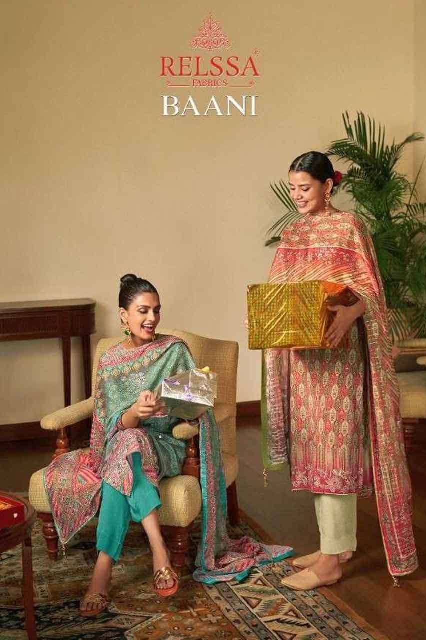 BAANI BY RELSSA FABRICS 79001 TO 79006 SERIES WHOLESALE CREP...