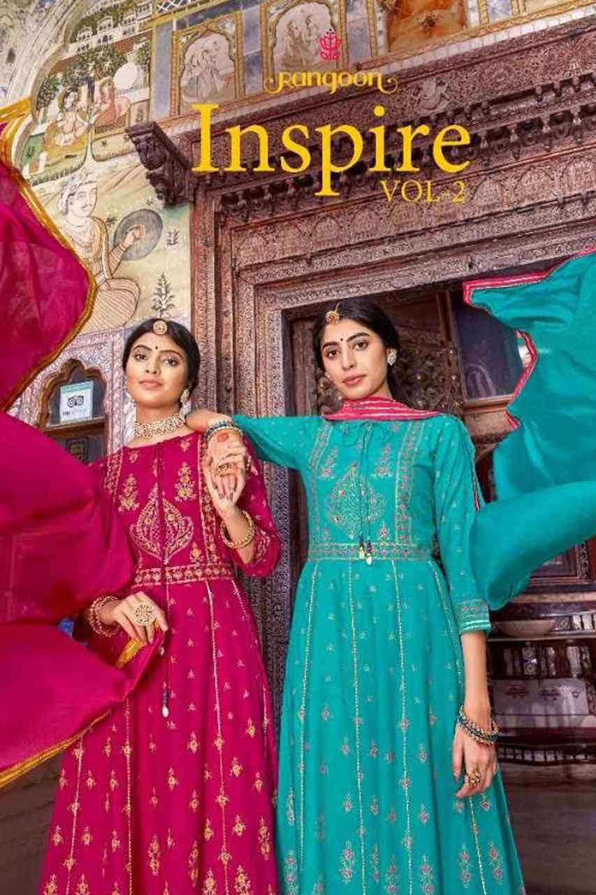 INSPIRE VOL-2 BY RANGOON 3881 TO 3884 SERIES WHOLESALE RAYON...