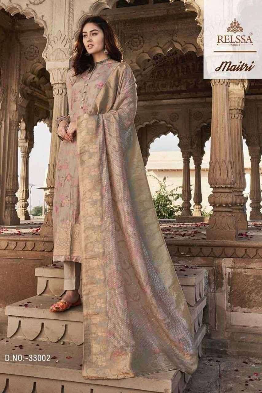 MAITRI BY RELSSA FABRICS 33001 TO 33007 SERIES WHOLESALE SIL...