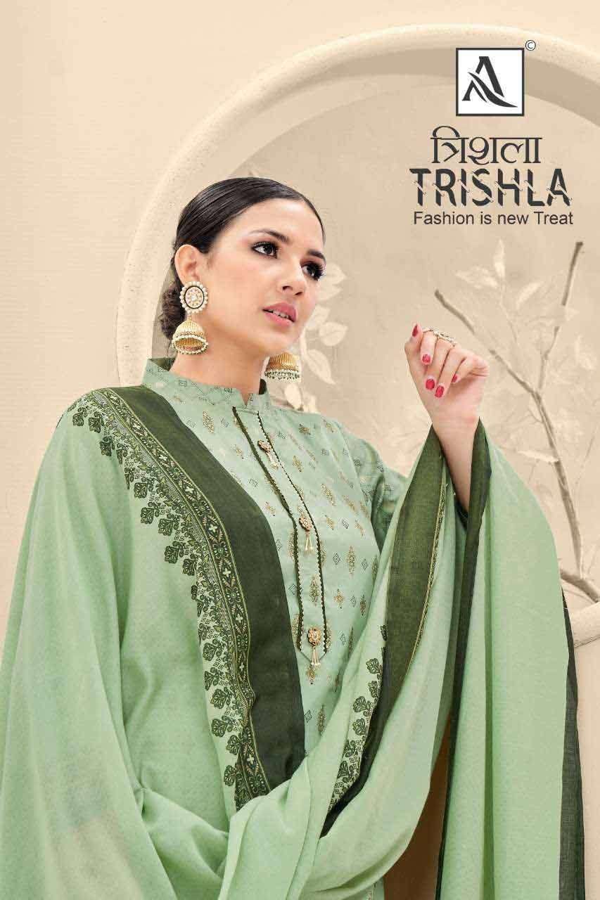 TRISHLA BY ALOK SUIT 977001 TO 977008 SERIES WHOLESALE COTTO...