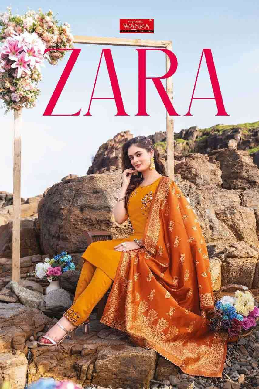 ZARA BY WANNA 101 TO 107 SERIES WHOLESALE SILK FULL STITCHED...