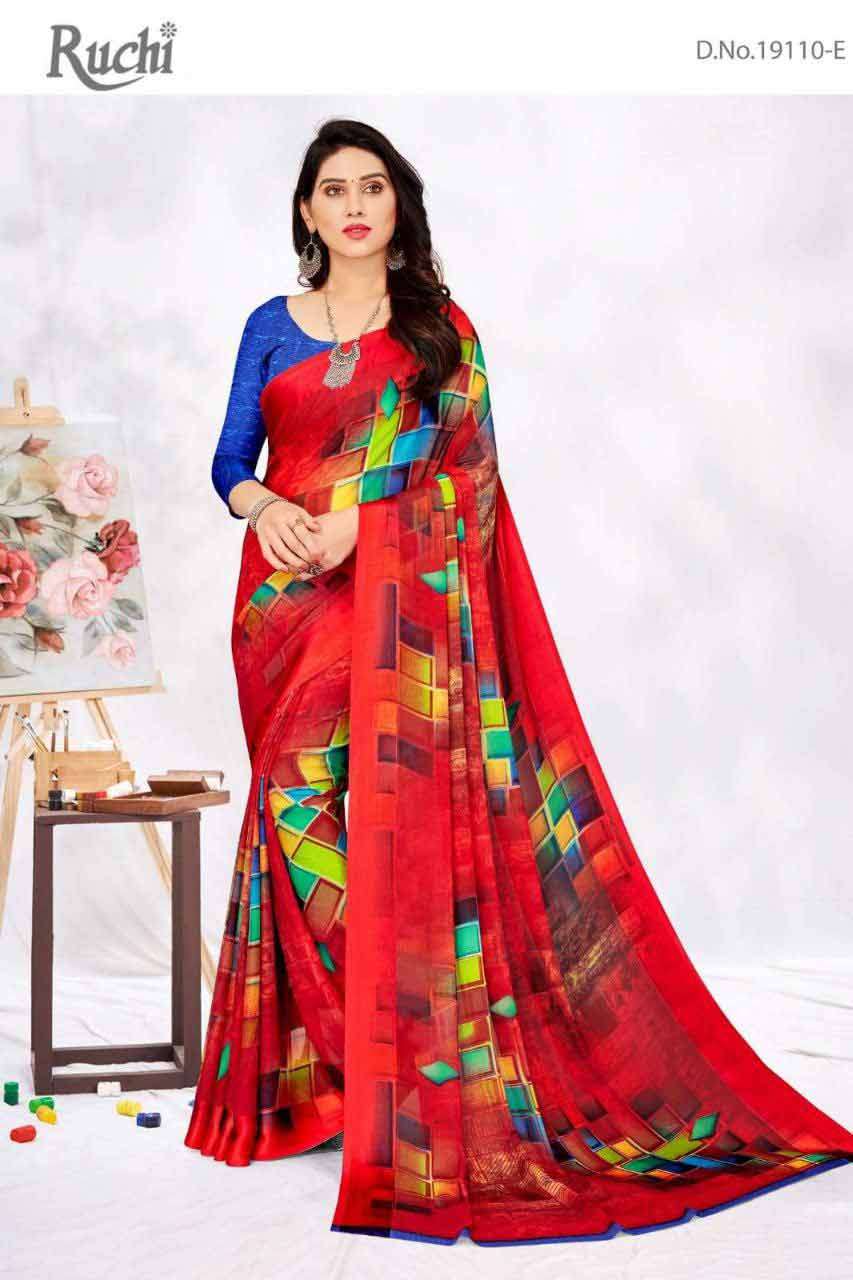 CHERRY VOL-31 BY RUCHI SAREES 19110-A TO 19110-F SERIES WHOL...