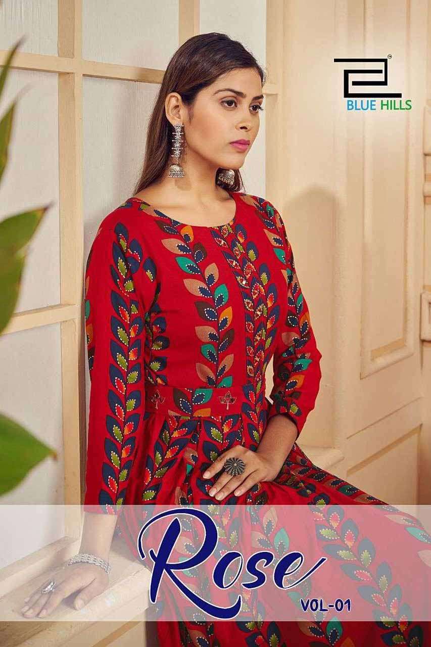 ROSE VOL-1 BY BLUE HILLS 1001 TO 1005 SERIES WHOLESALE SILK ...